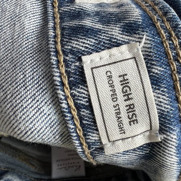 KanCan High Rise Cropped Straight Jean Size 30 - Picture 7 of 8